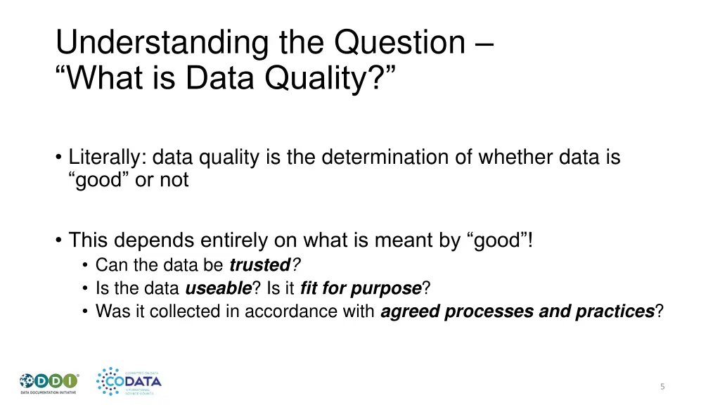 understanding the question what is data quality
