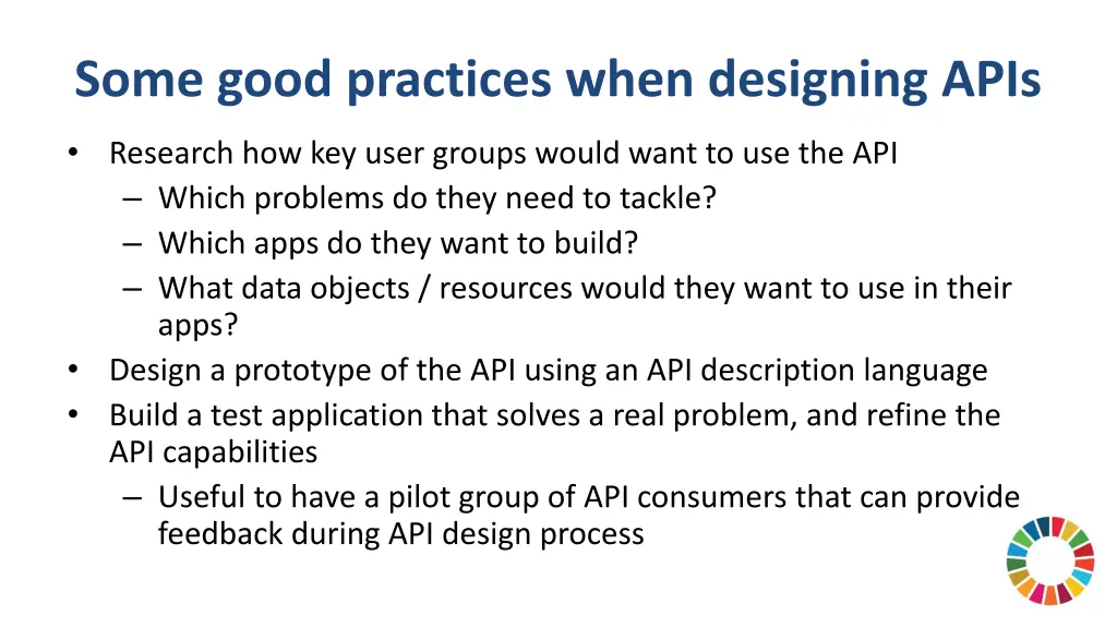 some good practices when designing apis