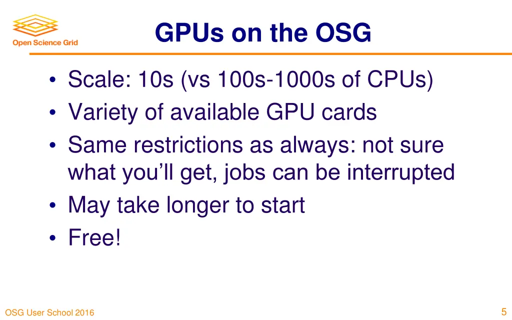 gpus on the osg
