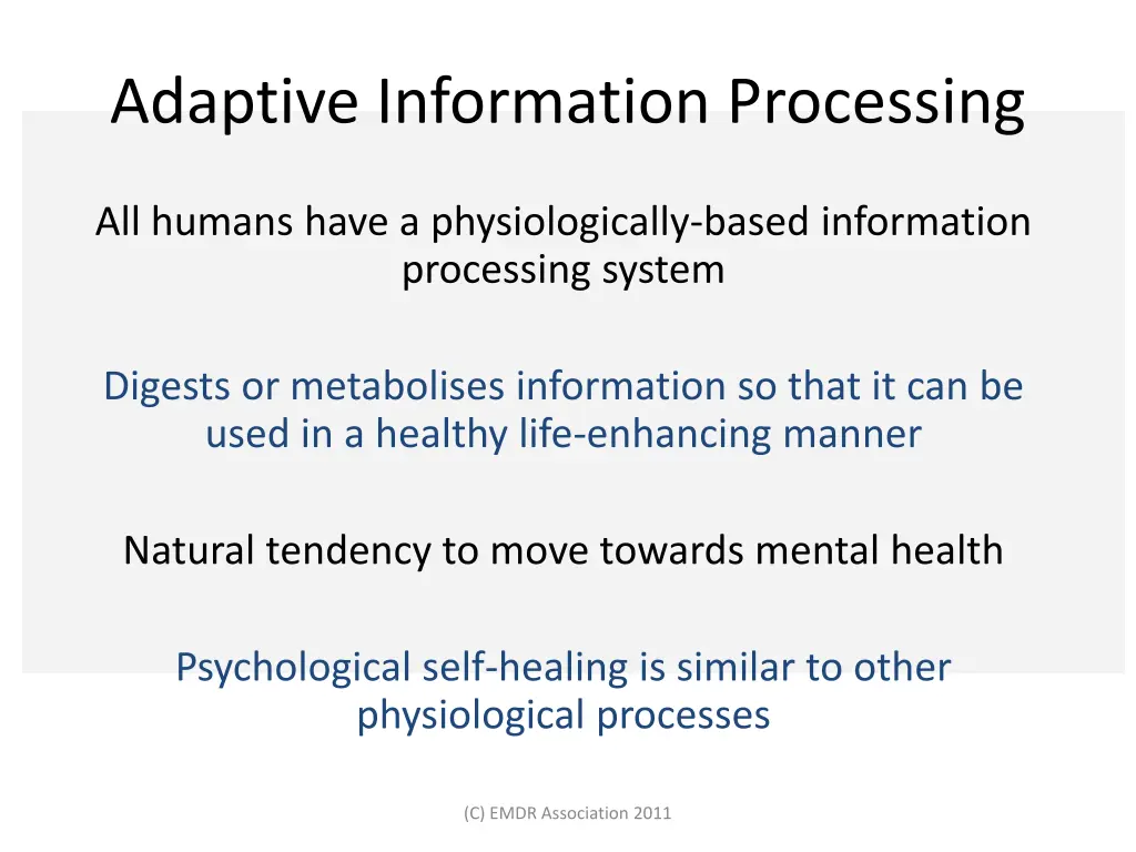 adaptive information processing