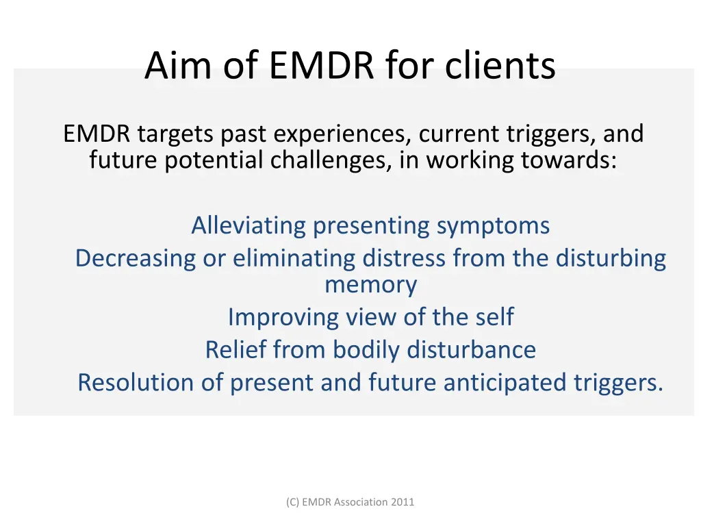 aim of emdr for clients 1