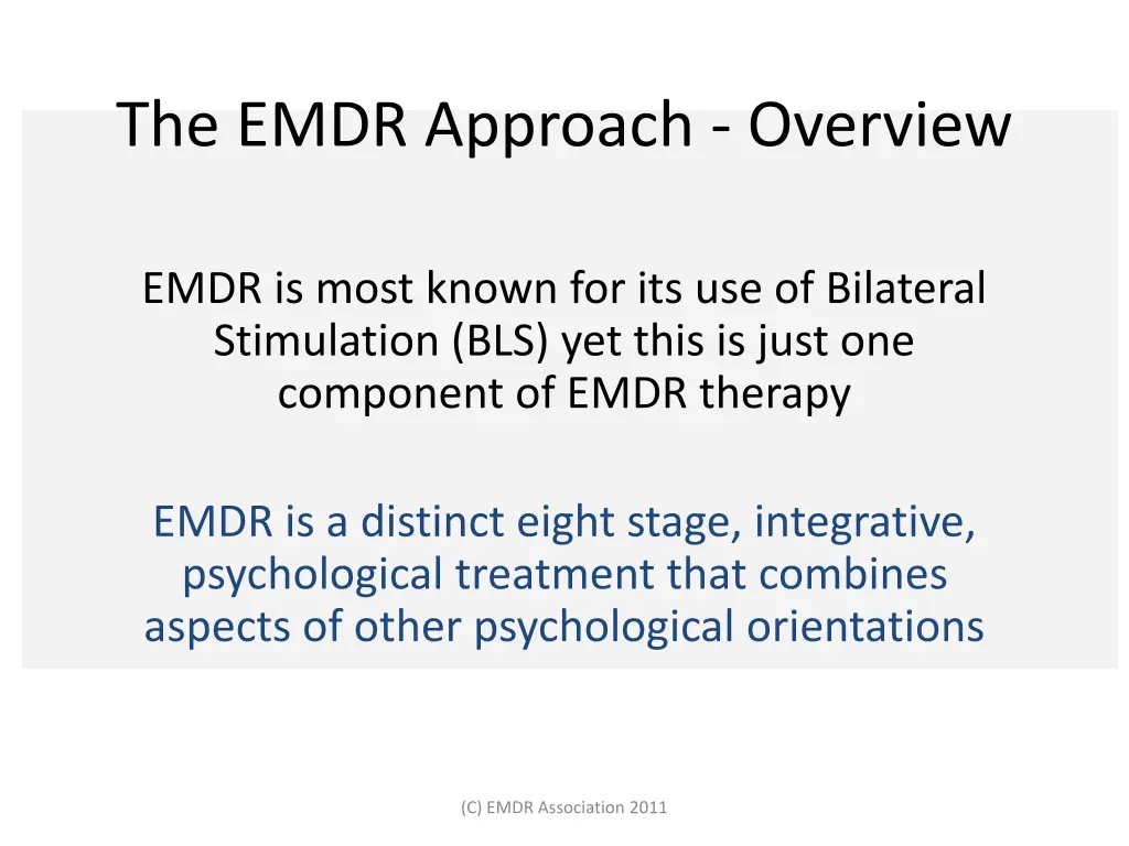 the emdr approach overview