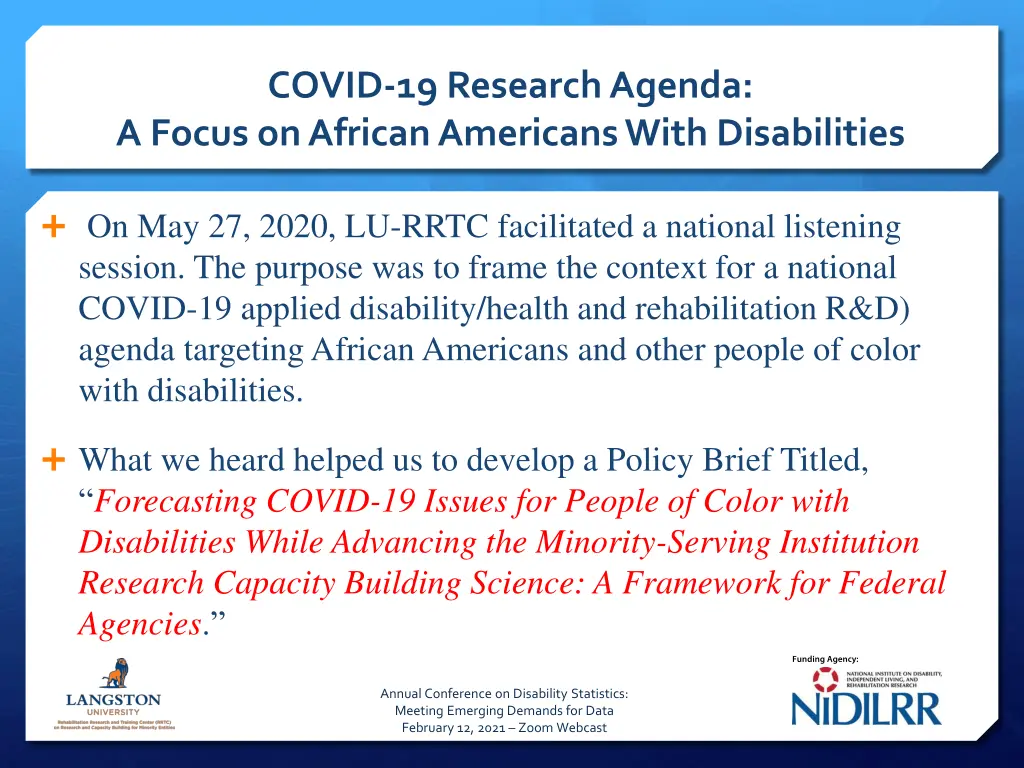 covid 19 research agenda a focus on african