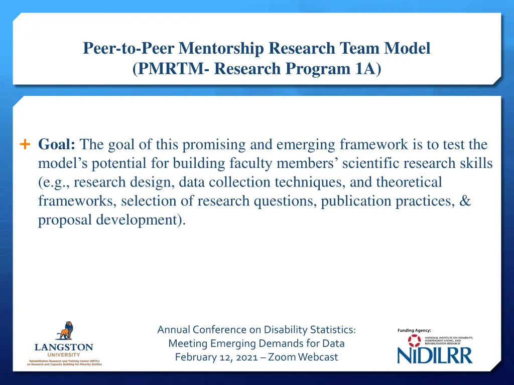 peer to peer mentorship research team model pmrtm