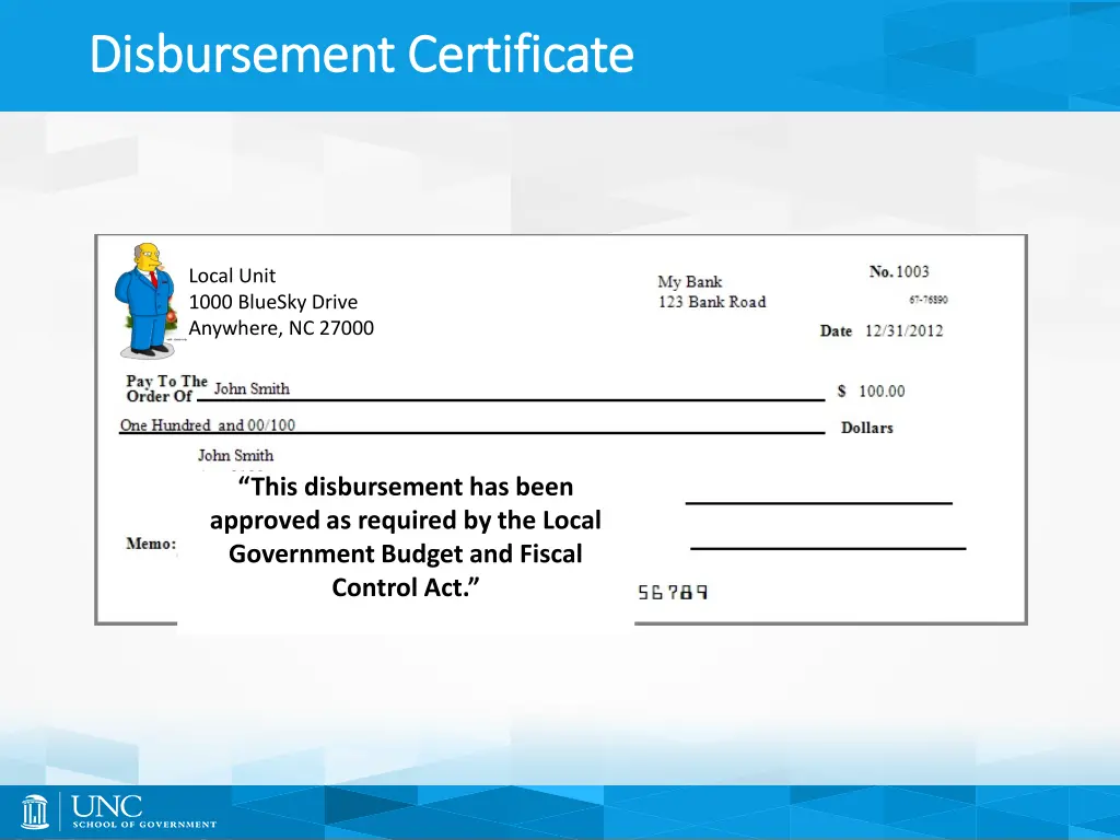 disbursement certificate disbursement certificate