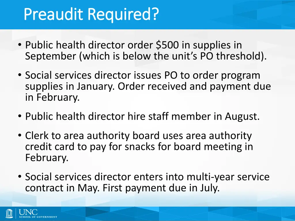 preaudit preaudit required required