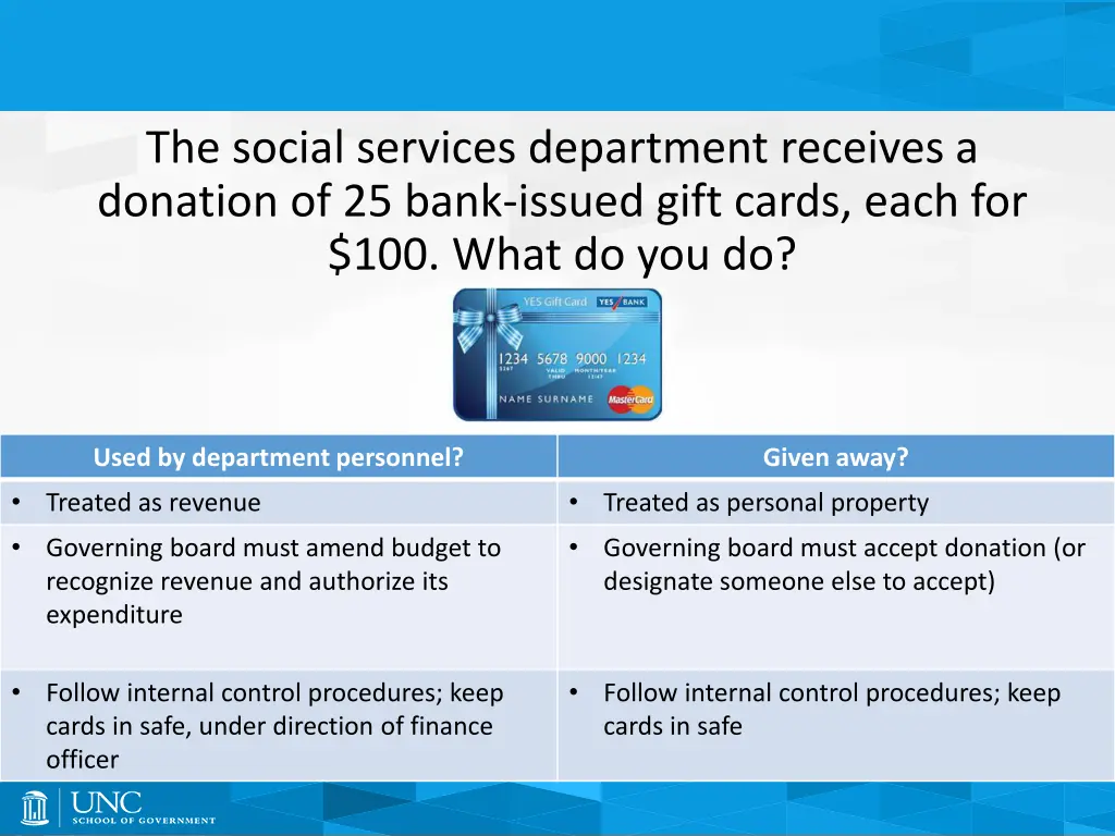 the social services department receives