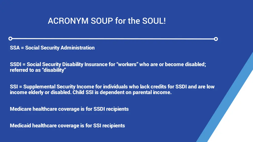 acronym soup for the soul