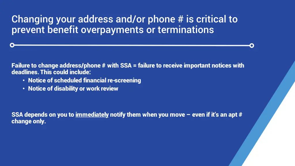 changing your address and or phone is critical