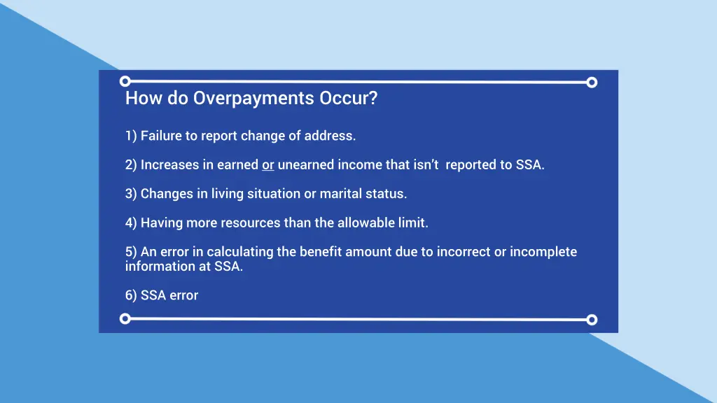 how do overpayments occur