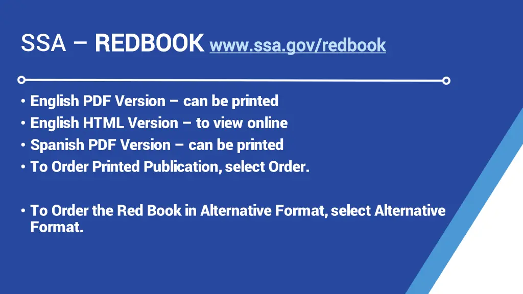 ssa redbook redbook www ssa gov redbook
