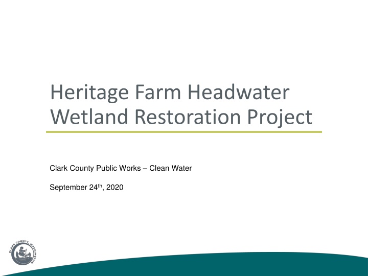 heritage farm headwater wetland restoration