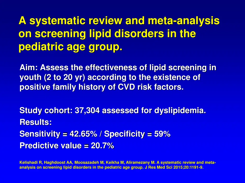 a systematic review and meta analysis