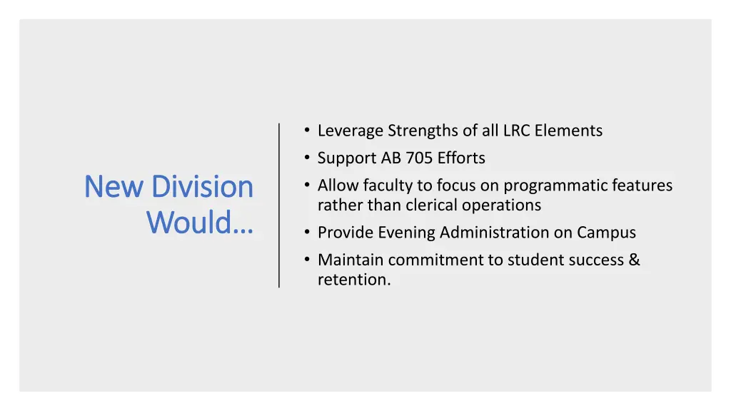leverage strengths of all lrc elements support
