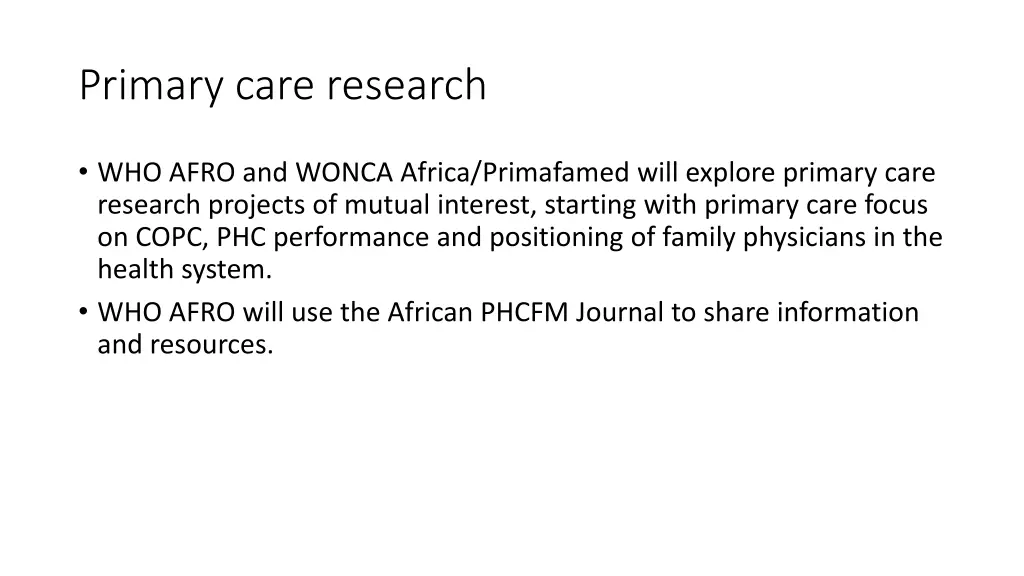 primary care research