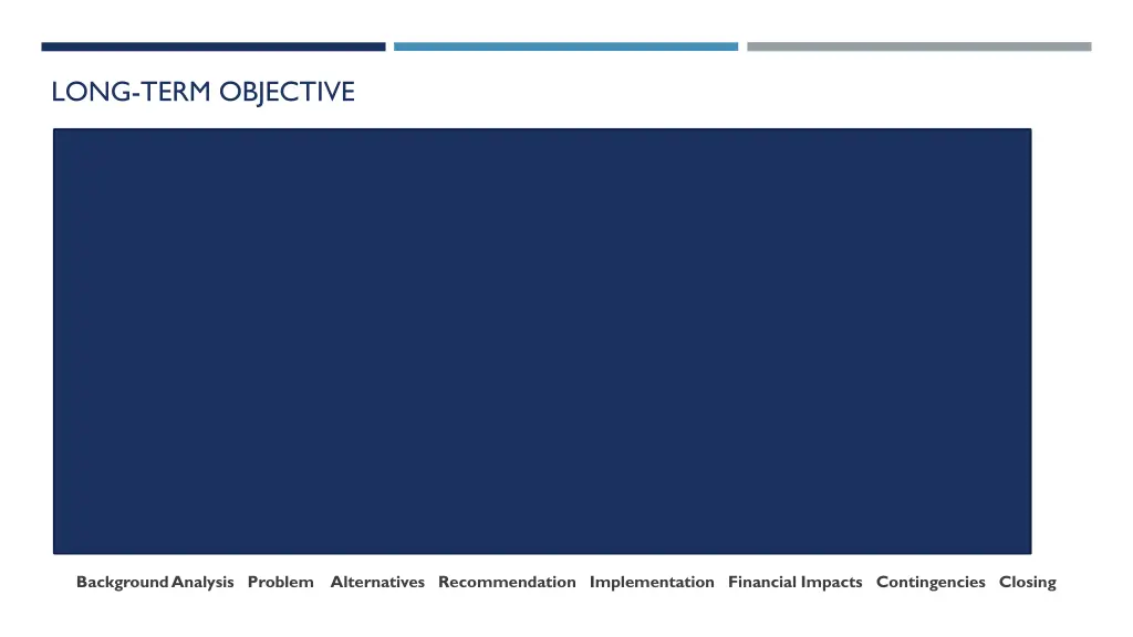 long term objective