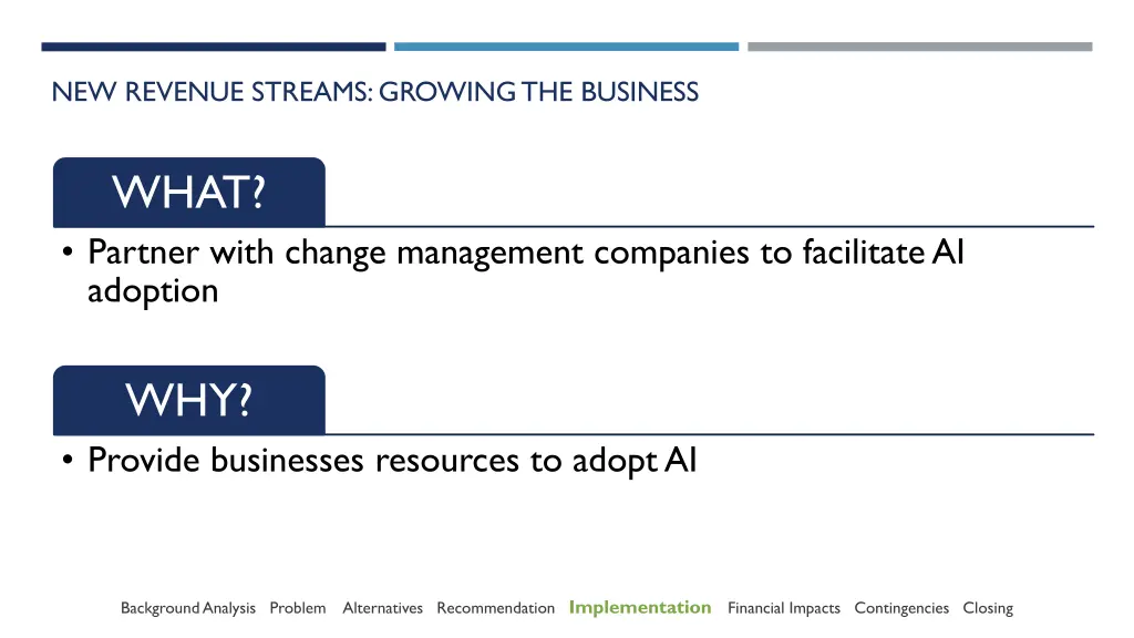 new revenue streams growing the business