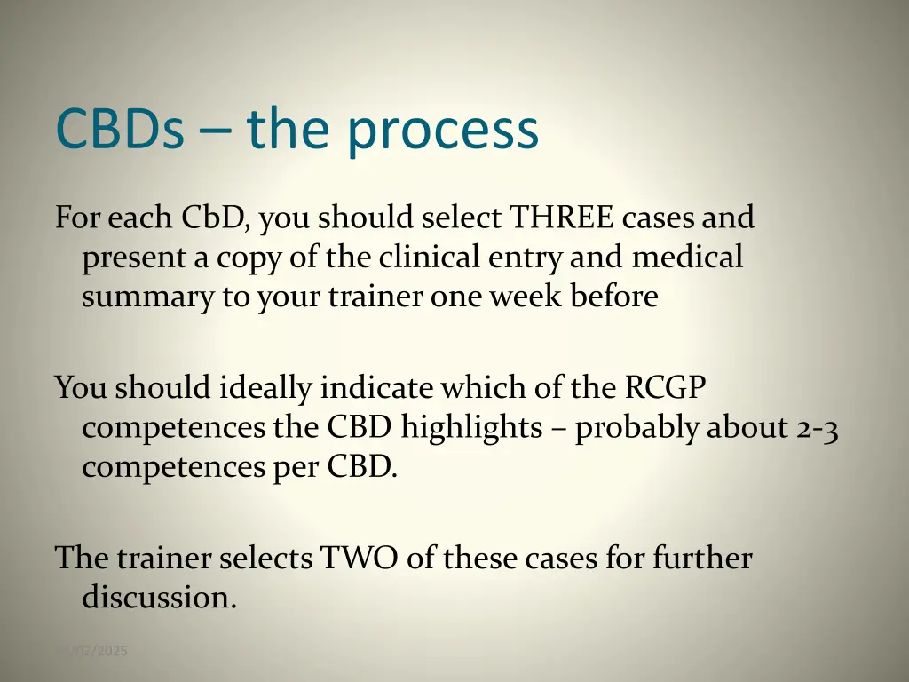 cbds the process