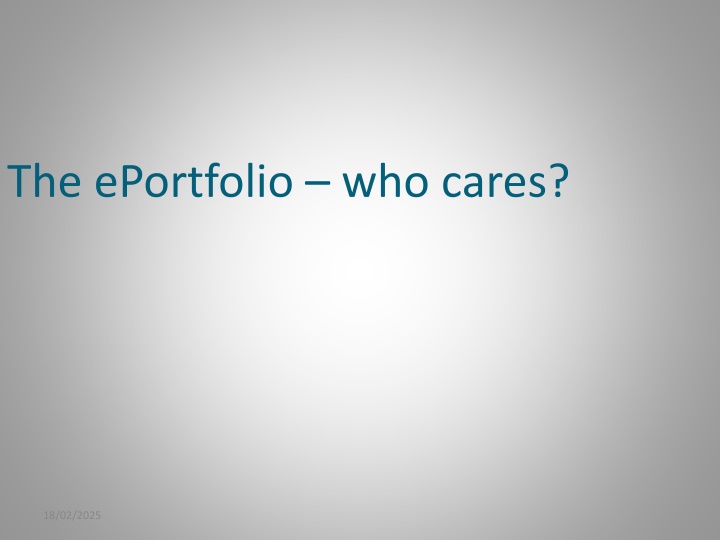 the eportfolio who cares