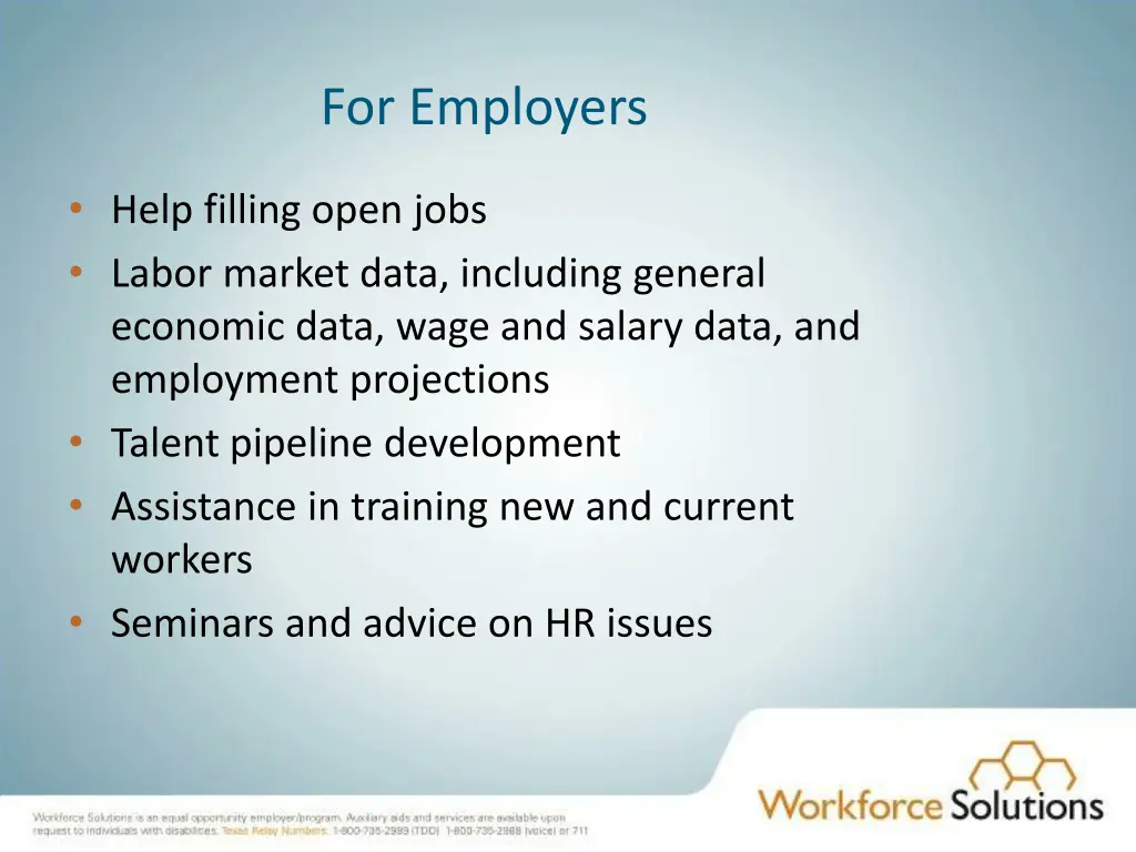 for employers