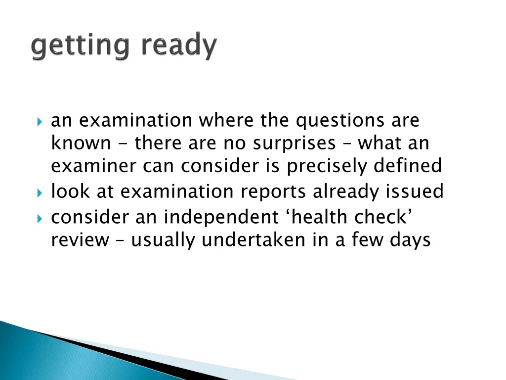 an examination where the questions are known