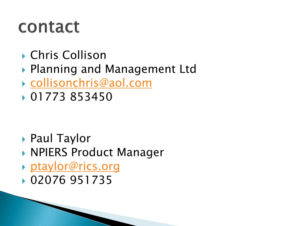 chris collison planning and management