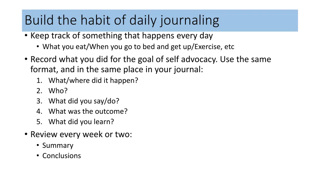 build the habit of daily journaling keep track