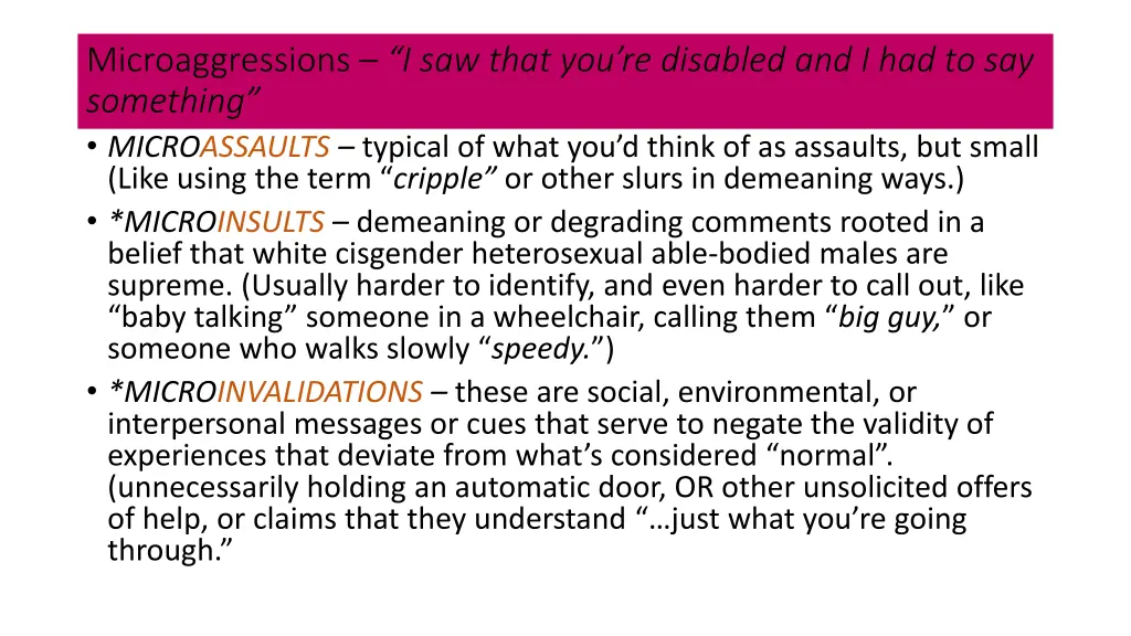 microaggressions i saw that you re disabled