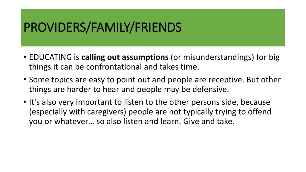 providers family friends providers family friends