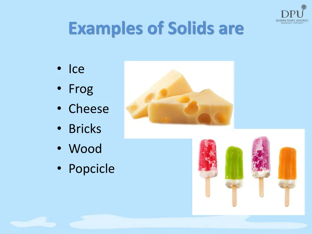 examples of solids are
