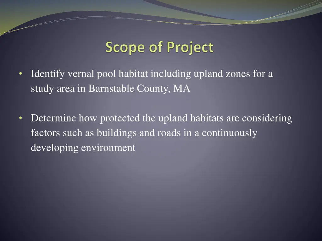 identify vernal pool habitat including upland