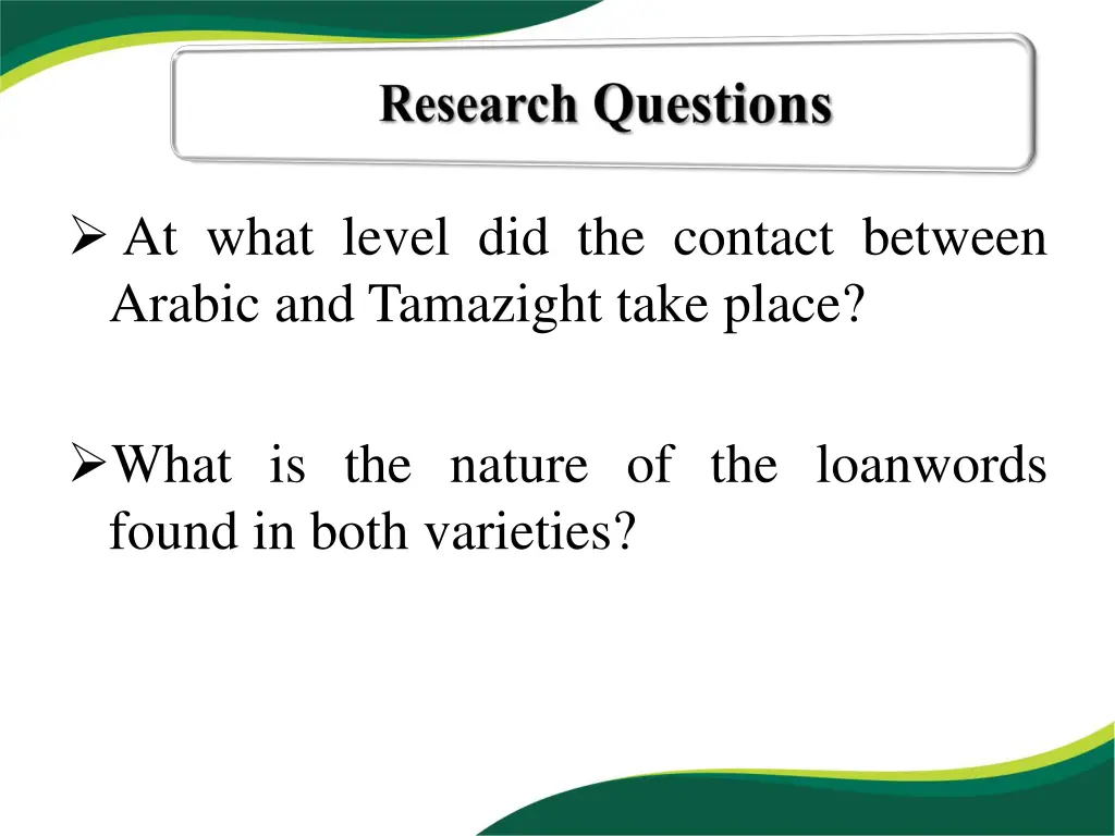 at what level did the contact between arabic