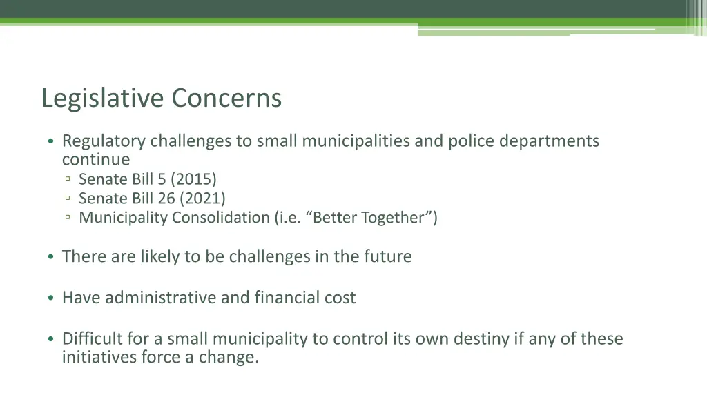 legislative concerns 1