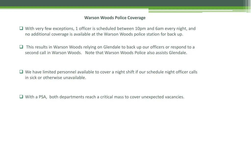 warson woods police coverage