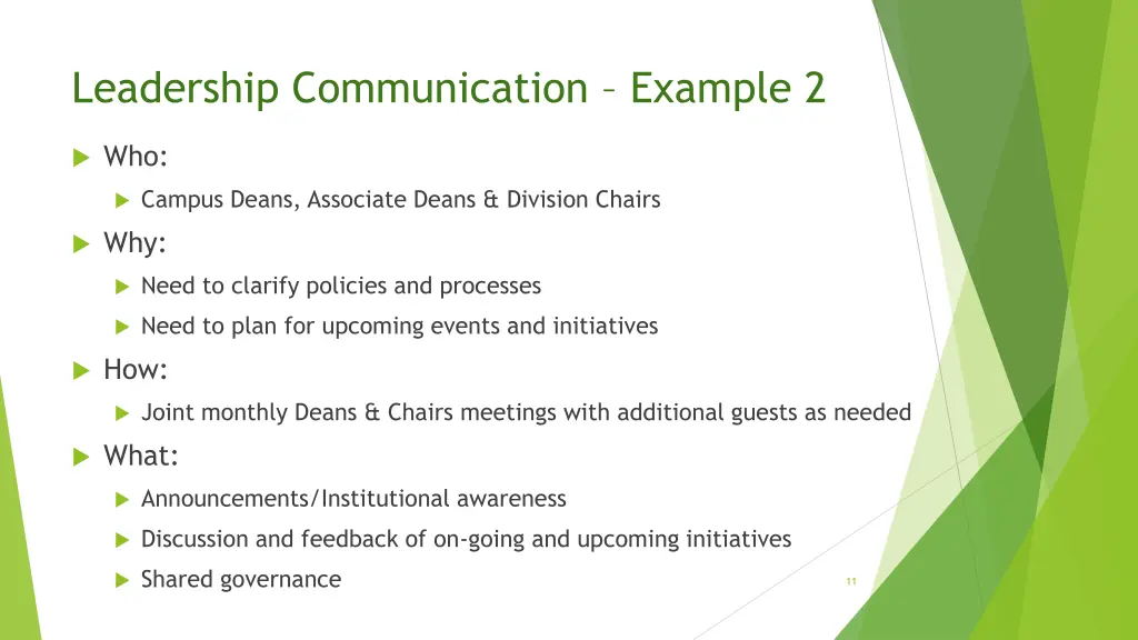 leadership communication example 2