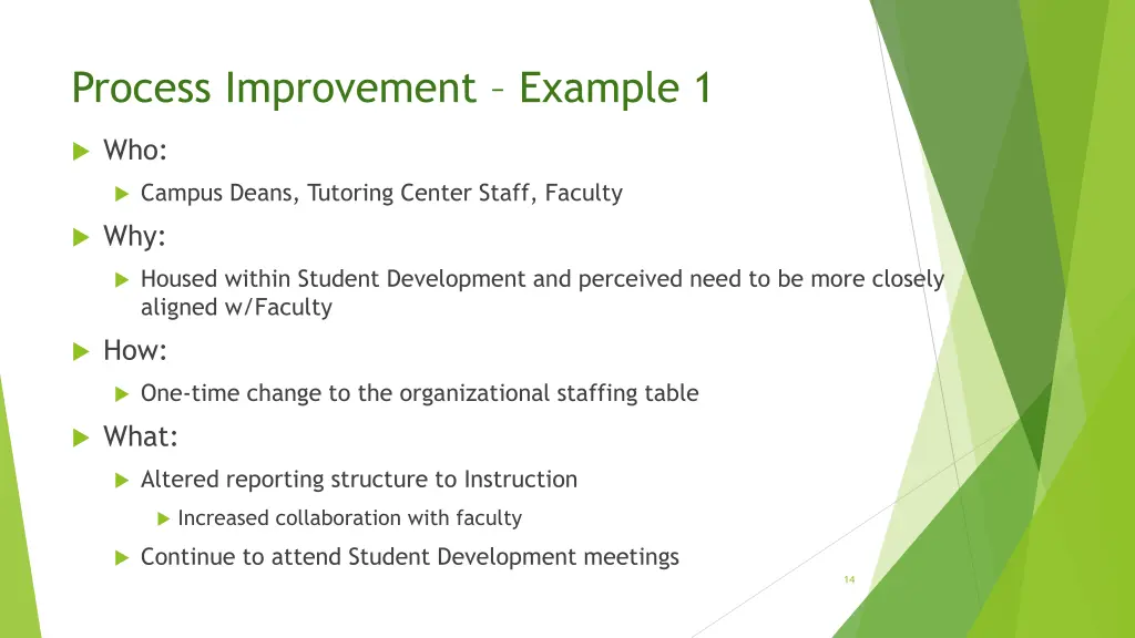 process improvement example 1