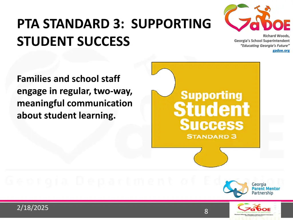 pta standard 3 supporting student success