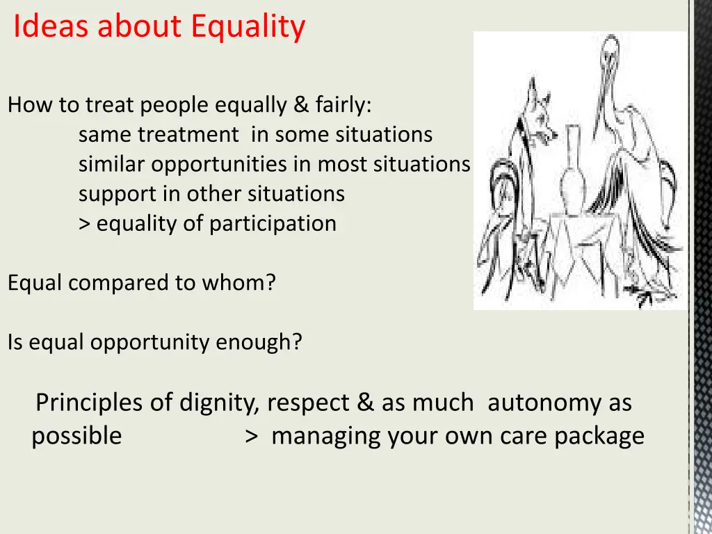 ideas about equality