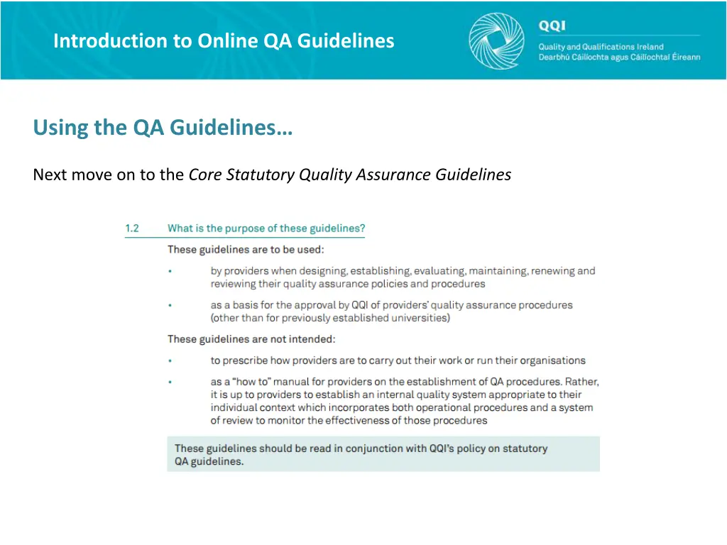 introduction to online qa guidelines 10