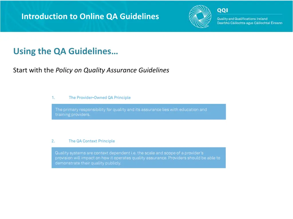 introduction to online qa guidelines 9