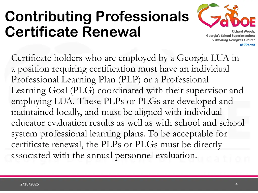 contributing professionals certificate renewal