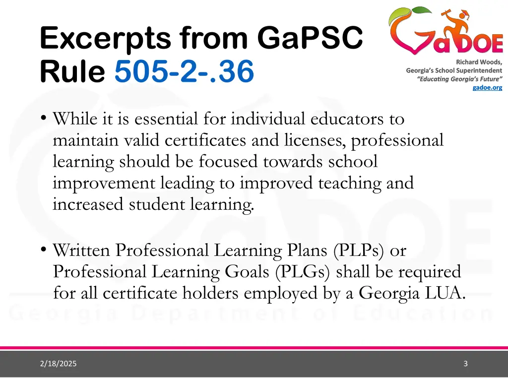 excerpts from gapsc rule 505 2 36