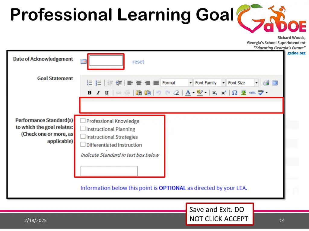professional learning goal 1
