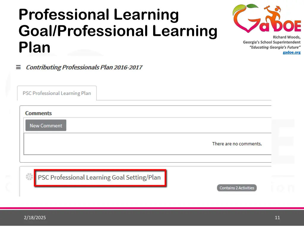 professional learning goal professional learning