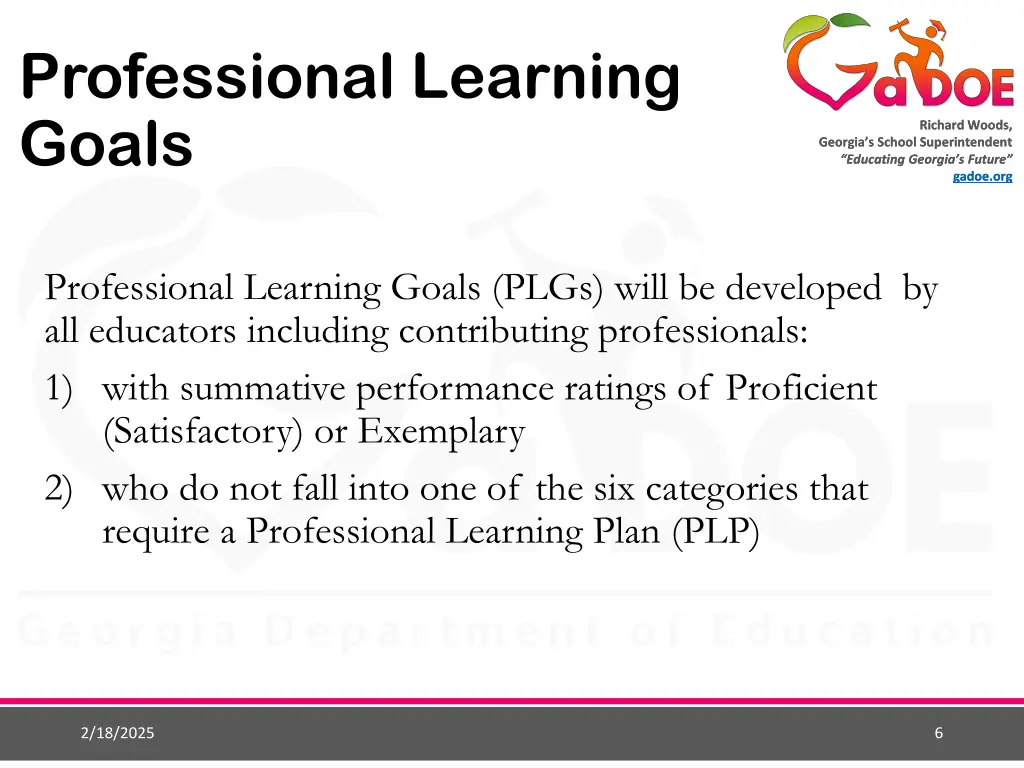 professional learning goals