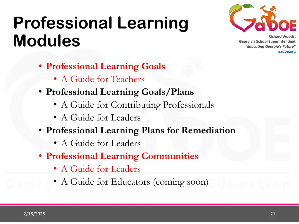 professional learning modules 1