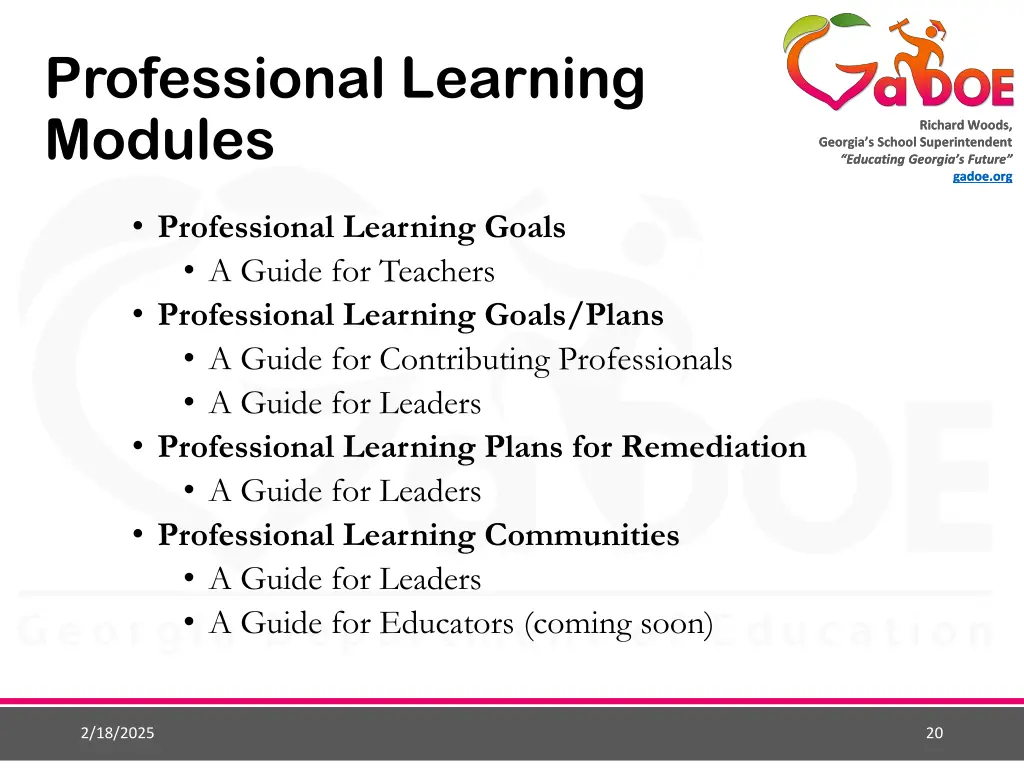 professional learning modules