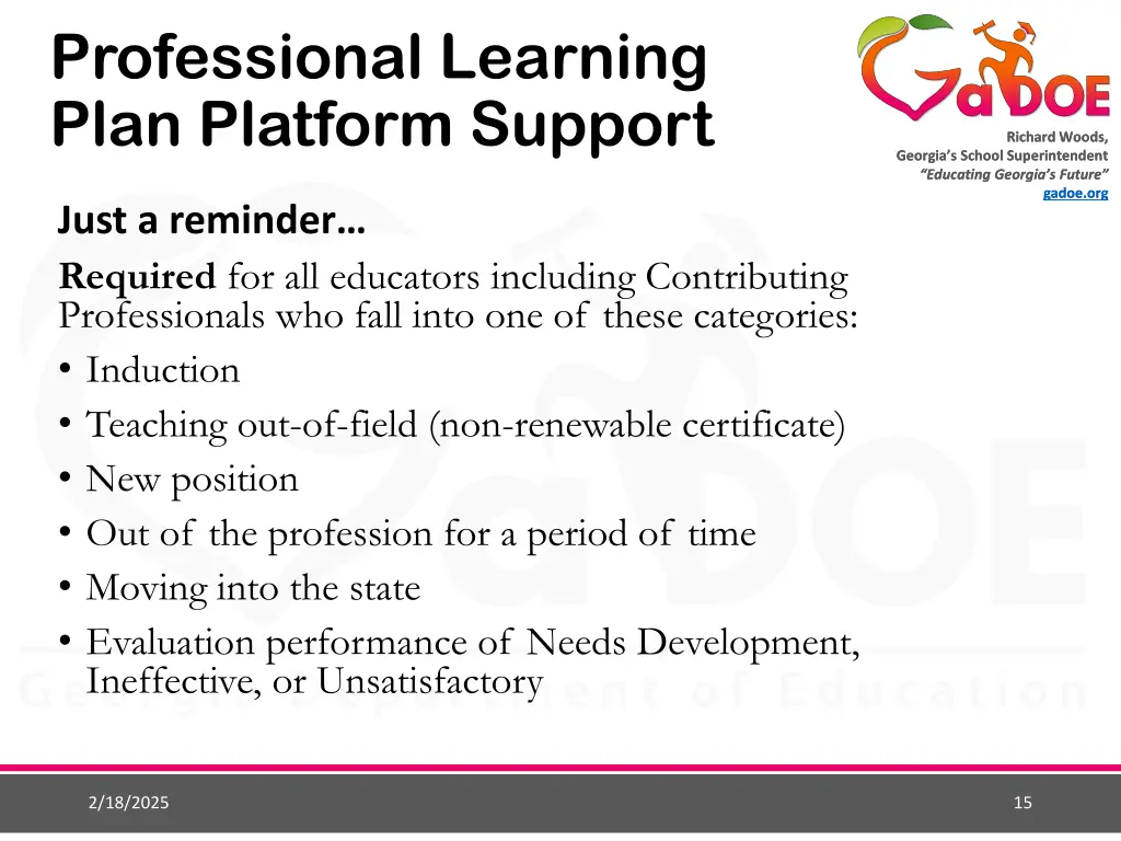 professional learning plan platform support