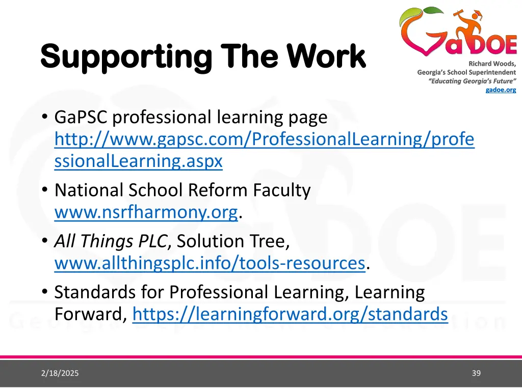 supporting the work supporting the work