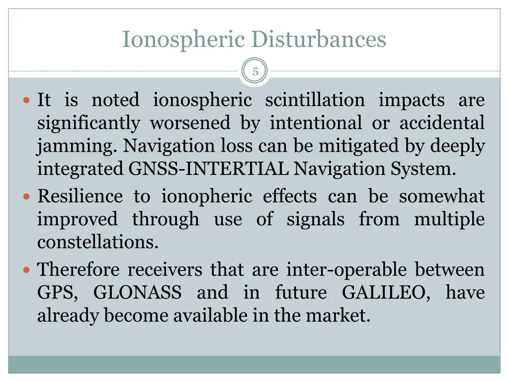 ionospheric disturbances
